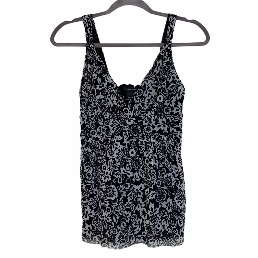 New York & Company Floral Tank Blouse